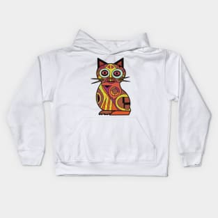 Funky Modern Cat Kids Hoodie